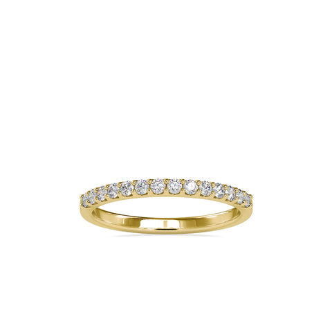 0.26Ct Pave Half Eternity Lab-Grown Diamond Gold Ring