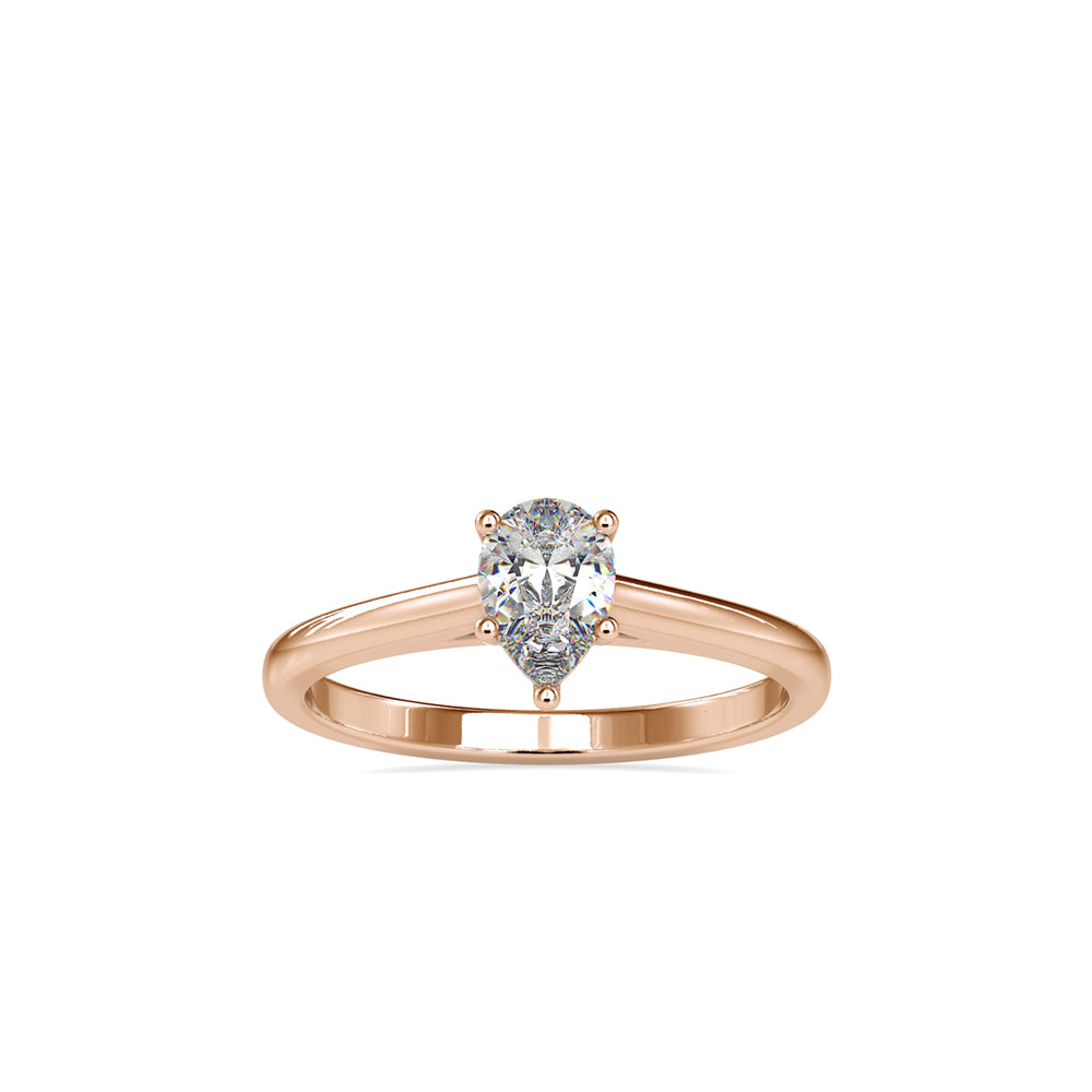 0.53Ct Pear Cut Solitaire Lab-Grown Diamond Gold Ring