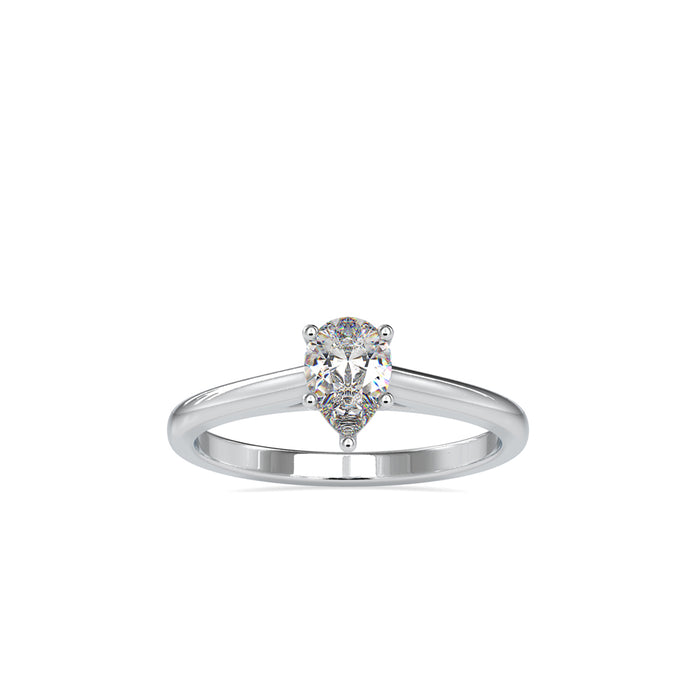 0.53Ct Pear Cut Solitaire Lab-Grown Diamond Gold Ring