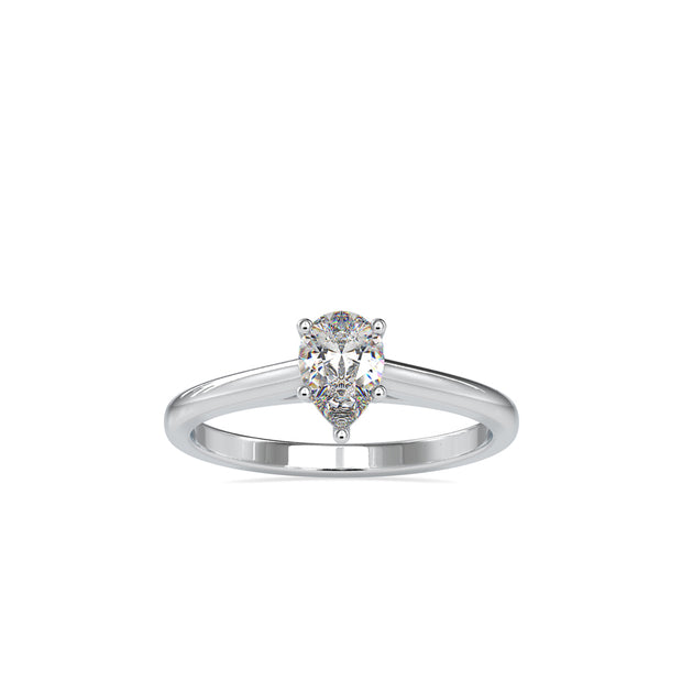 0.53Ct Pear Cut Solitaire Lab-Grown Diamond Gold Ring