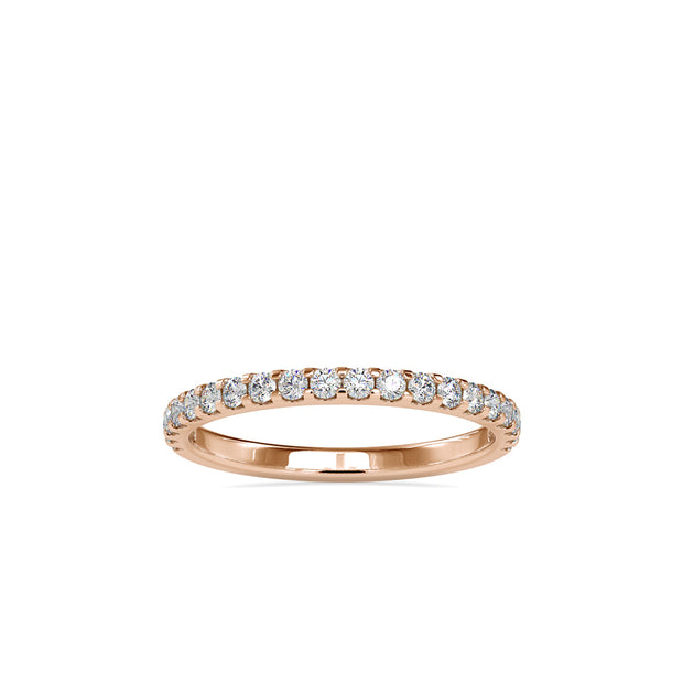 0.40Ct Pave Half Eternity Lab-Grown Diamond Gold Ring
