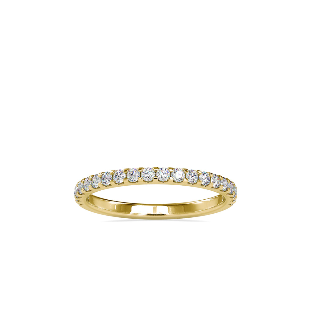 0.40Ct Pave Half Eternity Lab-Grown Diamond Gold Ring
