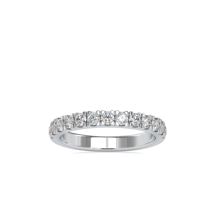 0.67Ct Pave Half Eternity Lab-Grown Diamond Gold Ring