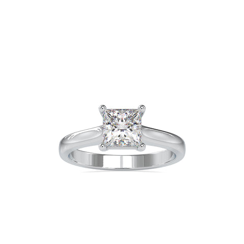 1.35Ct Princess Prong Lab-Grown Diamond Gold Ring