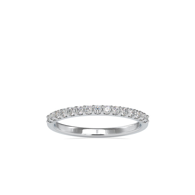 0.28Ct Pave Half Eternity Lab-Grown Diamond Gold Ring