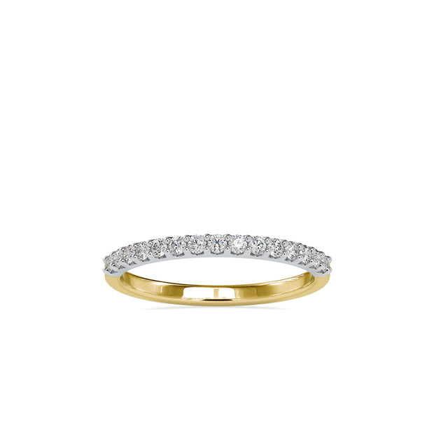 0.28Ct Pave Half Eternity Lab-Grown Diamond Gold Ring