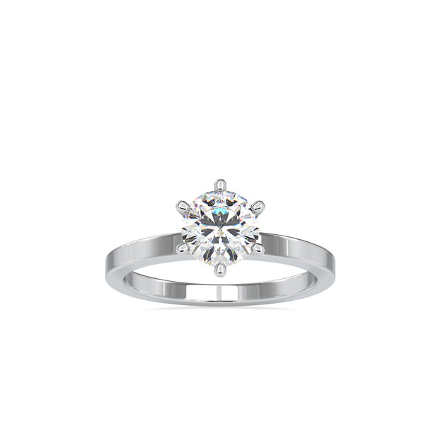 1.11Ct Round Solitaire Lab-Grown Diamond Gold Ring