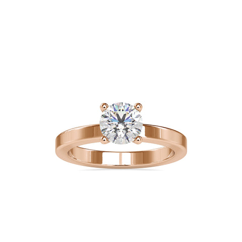 1.15Ct Round Prong Lab-Grown Diamond Gold Ring