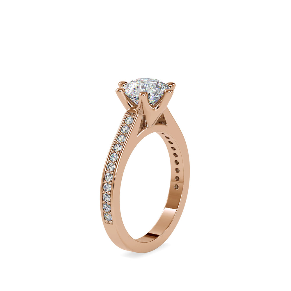 2.05Ct Round Prong Lab-Grown Diamond Gold Ring
