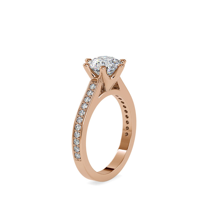 2.05Ct Round Prong Lab-Grown Diamond Gold Ring
