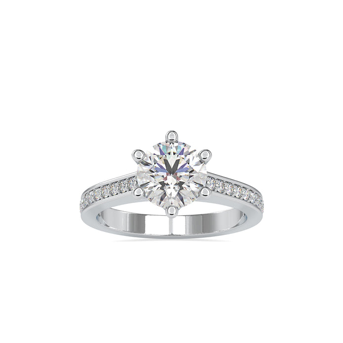 2.05Ct Round Prong Lab-Grown Diamond Gold Ring
