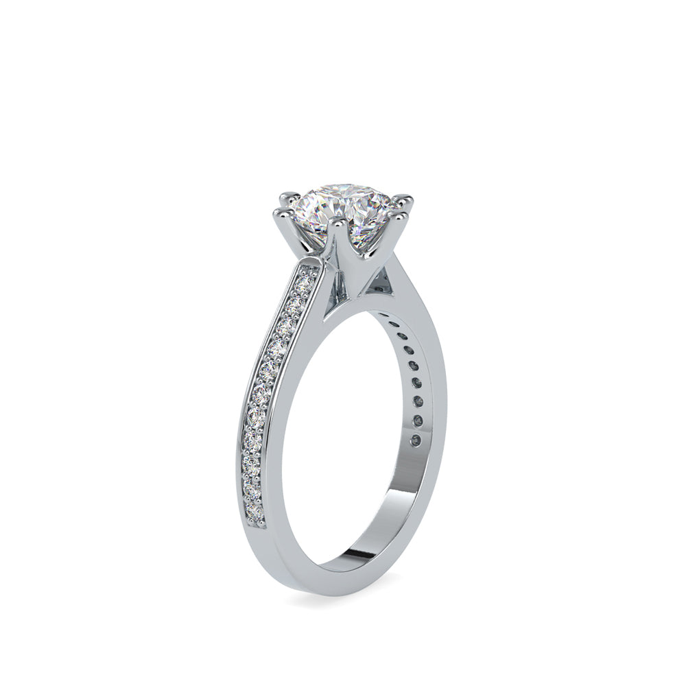 2.05Ct Round Prong Lab-Grown Diamond Gold Ring
