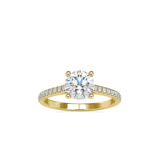 1.58Ct Round Solitaire Lab-Grown Diamond Gold Ring
