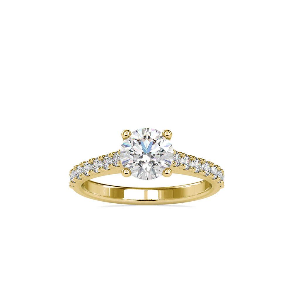 1.60Ct Round Solitaire Lab-Grown Diamond Gold Ring