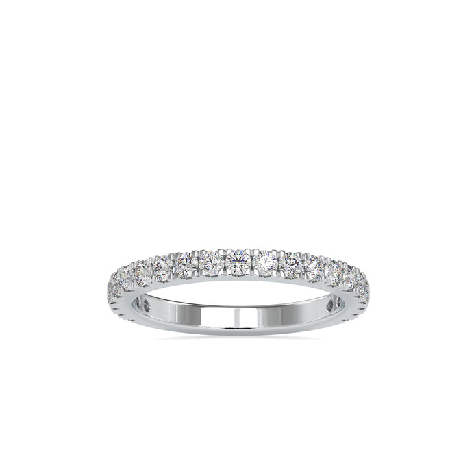 0.63Ct Prong Half Eternity Lab-Grown Diamond Gold Ring
