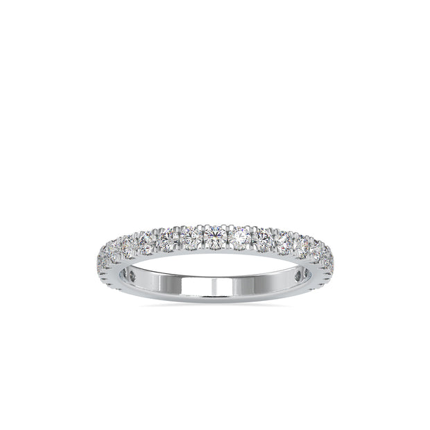 0.63Ct Prong Half Eternity Lab-Grown Diamond Gold Ring