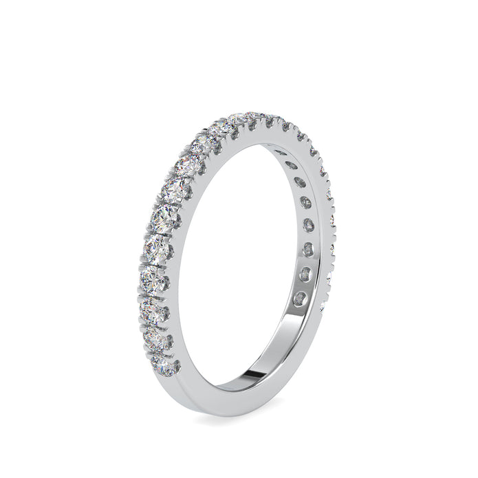 0.63Ct Prong Half Eternity Lab-Grown Diamond Gold Ring