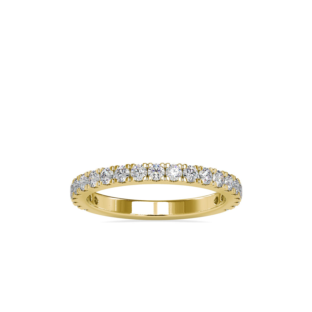 0.63Ct Prong Half Eternity Lab-Grown Diamond Gold Ring