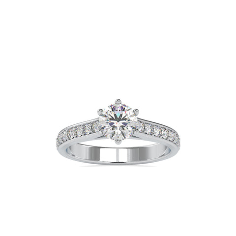 1.26Ct Round Solitaire Lab-Grown Diamond Gold Ring