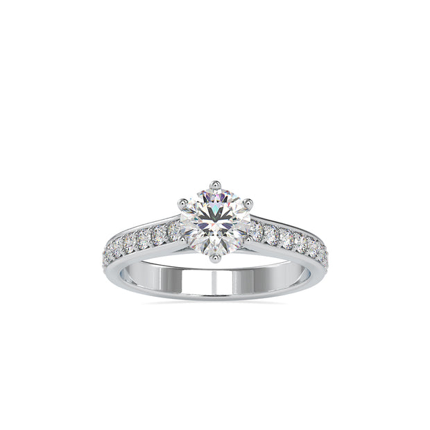 1.26Ct Round Solitaire Lab-Grown Diamond Gold Ring