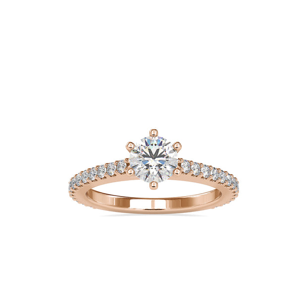 1.20Ct Round Solitaire Lab-Grown Diamond Gold Ring
