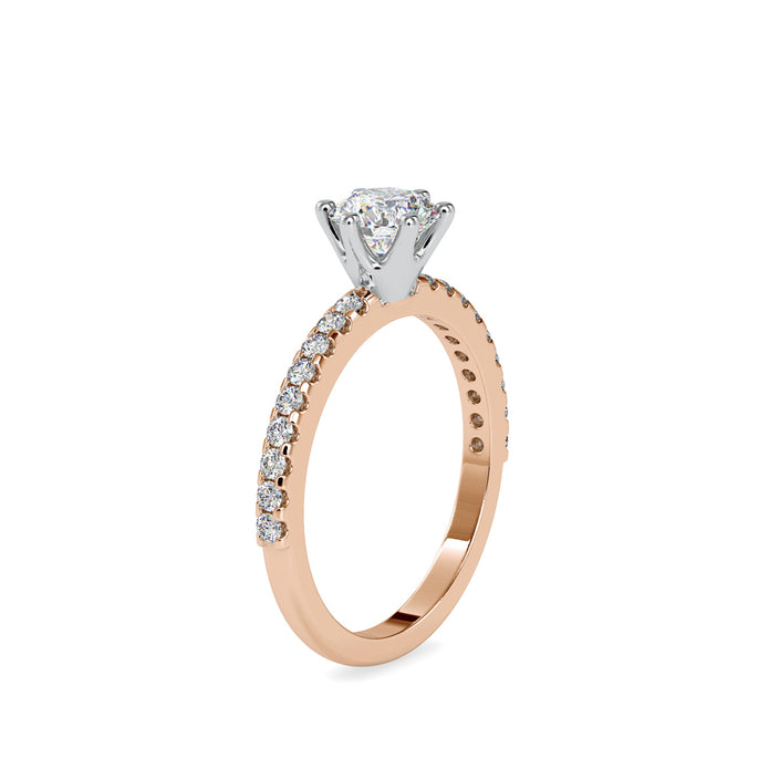 1.10Ct Round Solitaire Lab-Grown Diamond Gold Ring