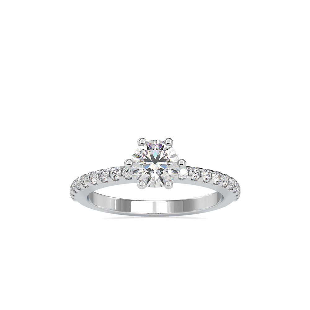 1.10Ct Round Solitaire Lab-Grown Diamond Gold Ring