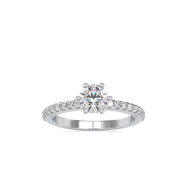 1.10Ct Round Solitaire Lab-Grown Diamond Gold Ring