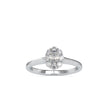 0.50Ct Oval Prong Halo Lab-Grown Diamond Gold Ring