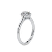 0.50Ct Oval Prong Halo Lab-Grown Diamond Gold Ring