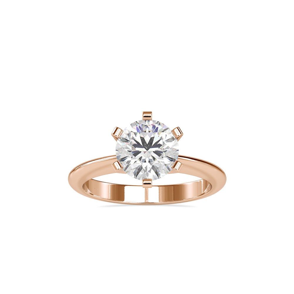 1.99Ct Round Solitaire Lab-Grown Diamond Gold Ring