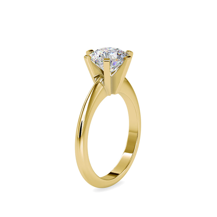 1.99Ct Round Solitaire Lab-Grown Diamond Gold Ring