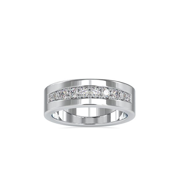 0.54Ct Prong Channel Set Lab-Grown Diamond Gold Ring