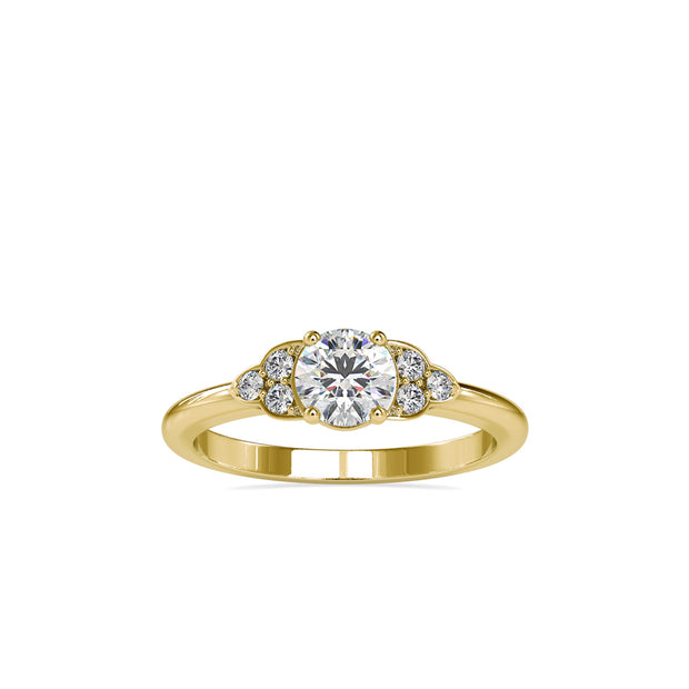 0.61Ct Round Solitaire Lab-Grown Diamond Gold Ring
