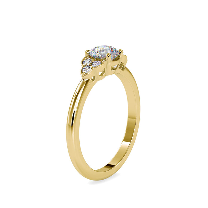 0.61Ct Round Solitaire Lab-Grown Diamond Gold Ring