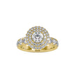 2.35Ct Round Double Halo Lab-Grown Diamond Gold Ring