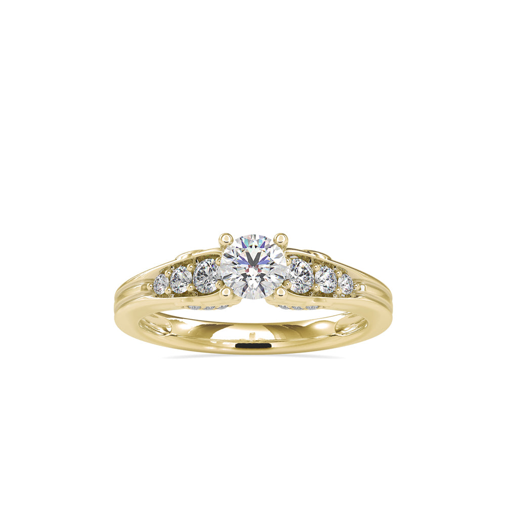 0.76Ct Round Solitaire Lab-Grown Diamond Gold Ring