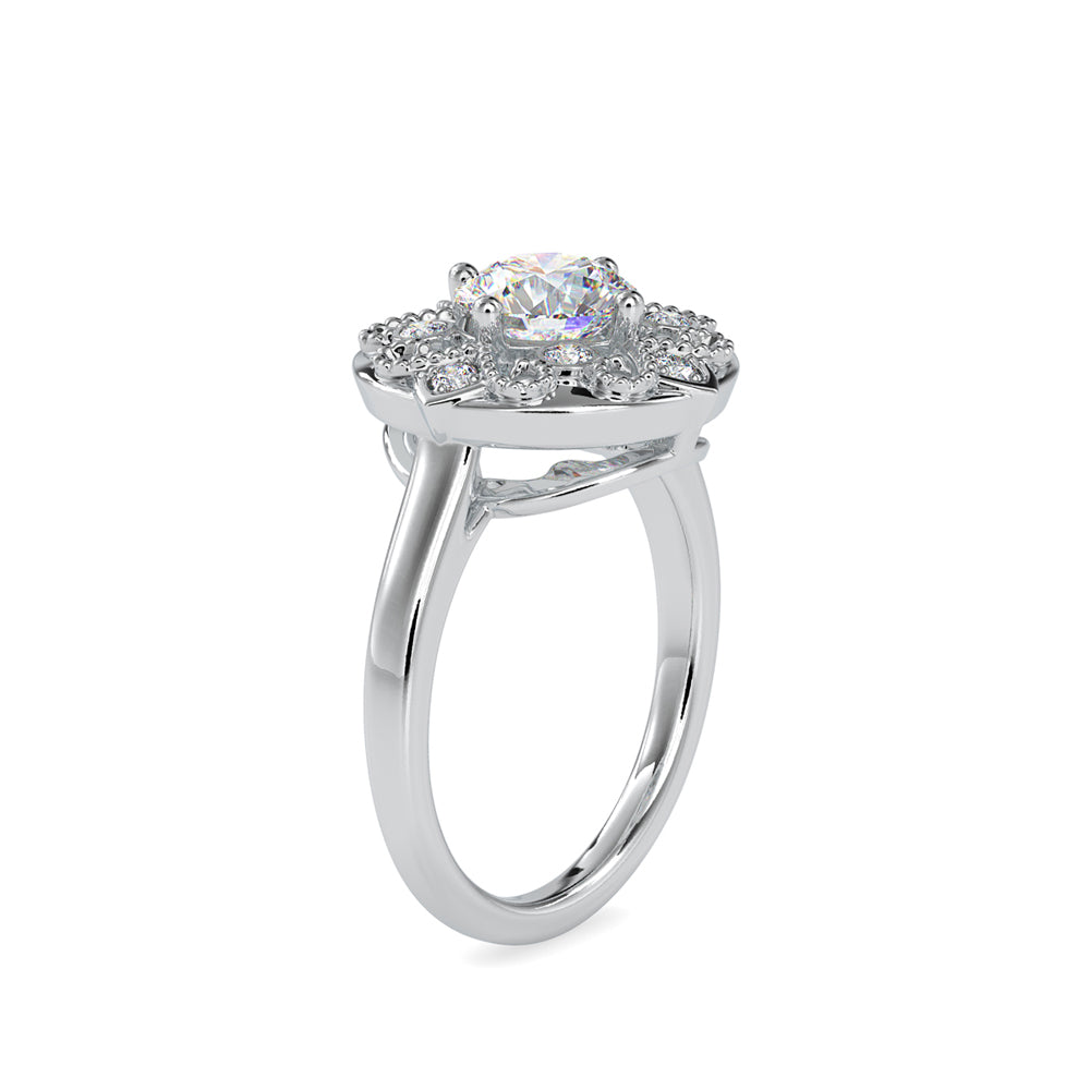 1.32Ct Round Prong Lab-Grown Diamond Gold Ring