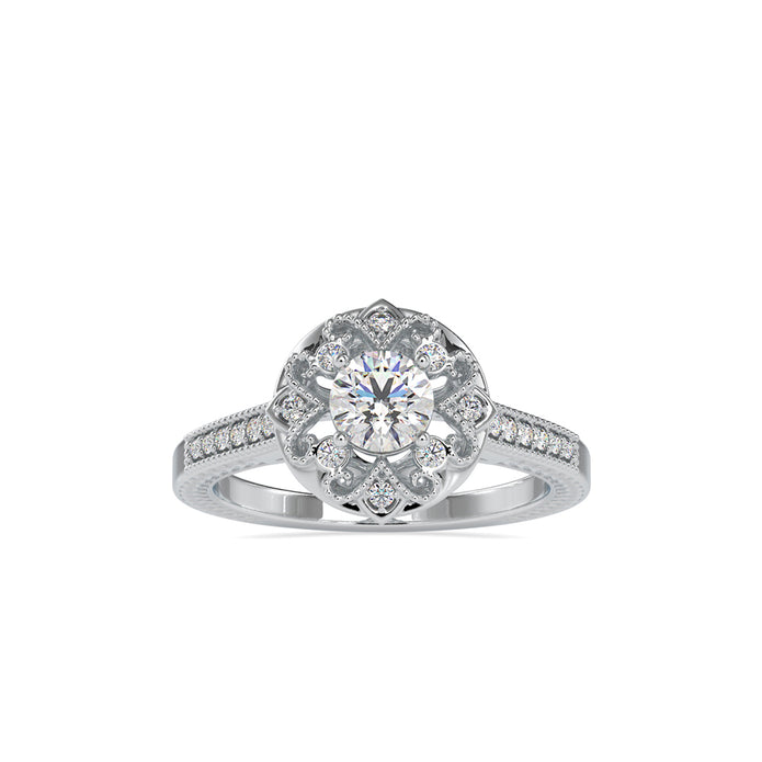 0.69Ct Round Prong Lab-Grown Diamond Gold Ring