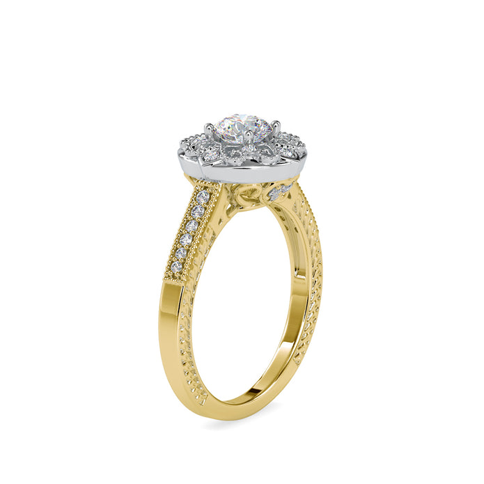 0.69Ct Round Prong Lab-Grown Diamond Gold Ring
