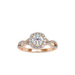 1.18Ct Round Halo Infinity Lab-Grown Diamond Gold Ring