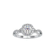1.18Ct Round Halo Infinity Lab-Grown Diamond Gold Ring