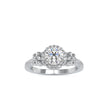 1.39Ct Round Halo Lab-Grown Diamond Gold Ring