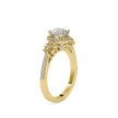 1.39Ct Round Halo Lab-Grown Diamond Gold Ring