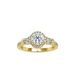 1.48Ct Round Prong Halo Lab-Grown Diamond Gold Ring