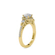 1.48Ct Round Prong Halo Lab-Grown Diamond Gold Ring