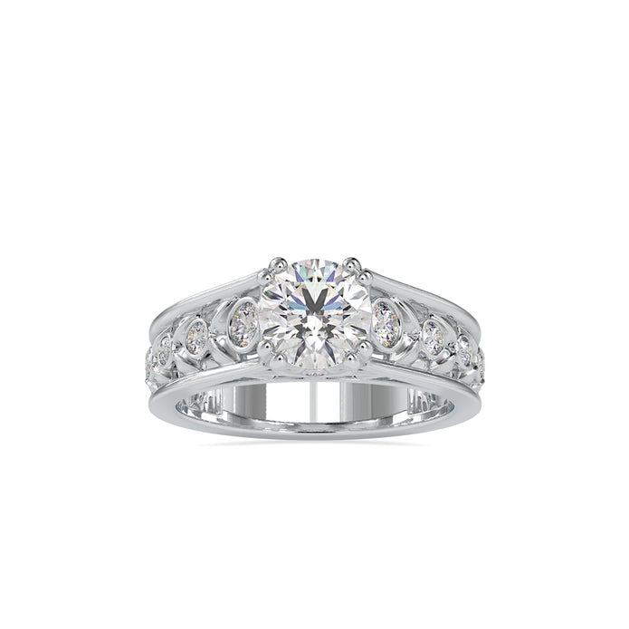 1.43Ct Round Prong Lab-Grown Diamond Gold Ring