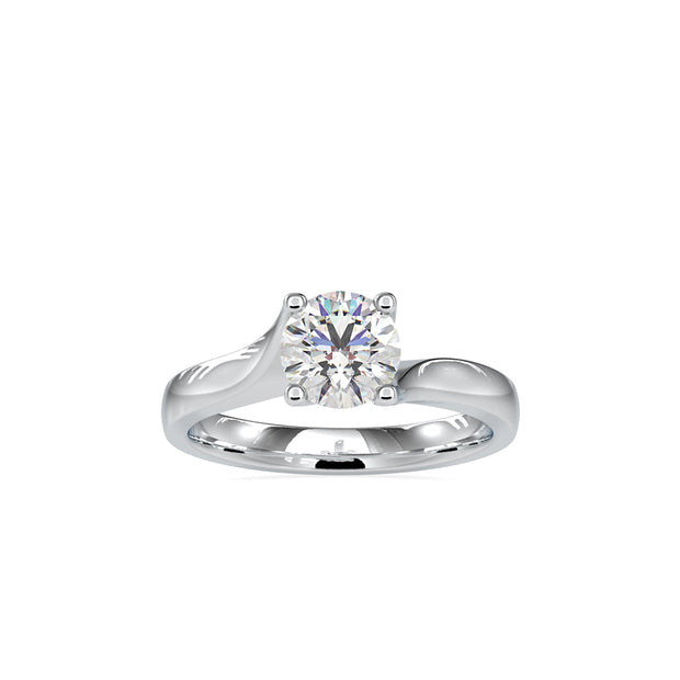 1.13Ct Round Solitaire Lab-Grown Diamond Gold Ring