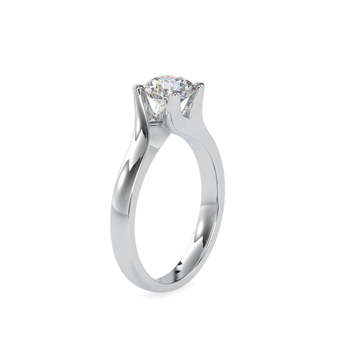 1.13Ct Round Solitaire Lab-Grown Diamond Gold Ring