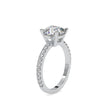 2.82Ct Cushion Solitaire Lab-Grown Diamond Gold Ring